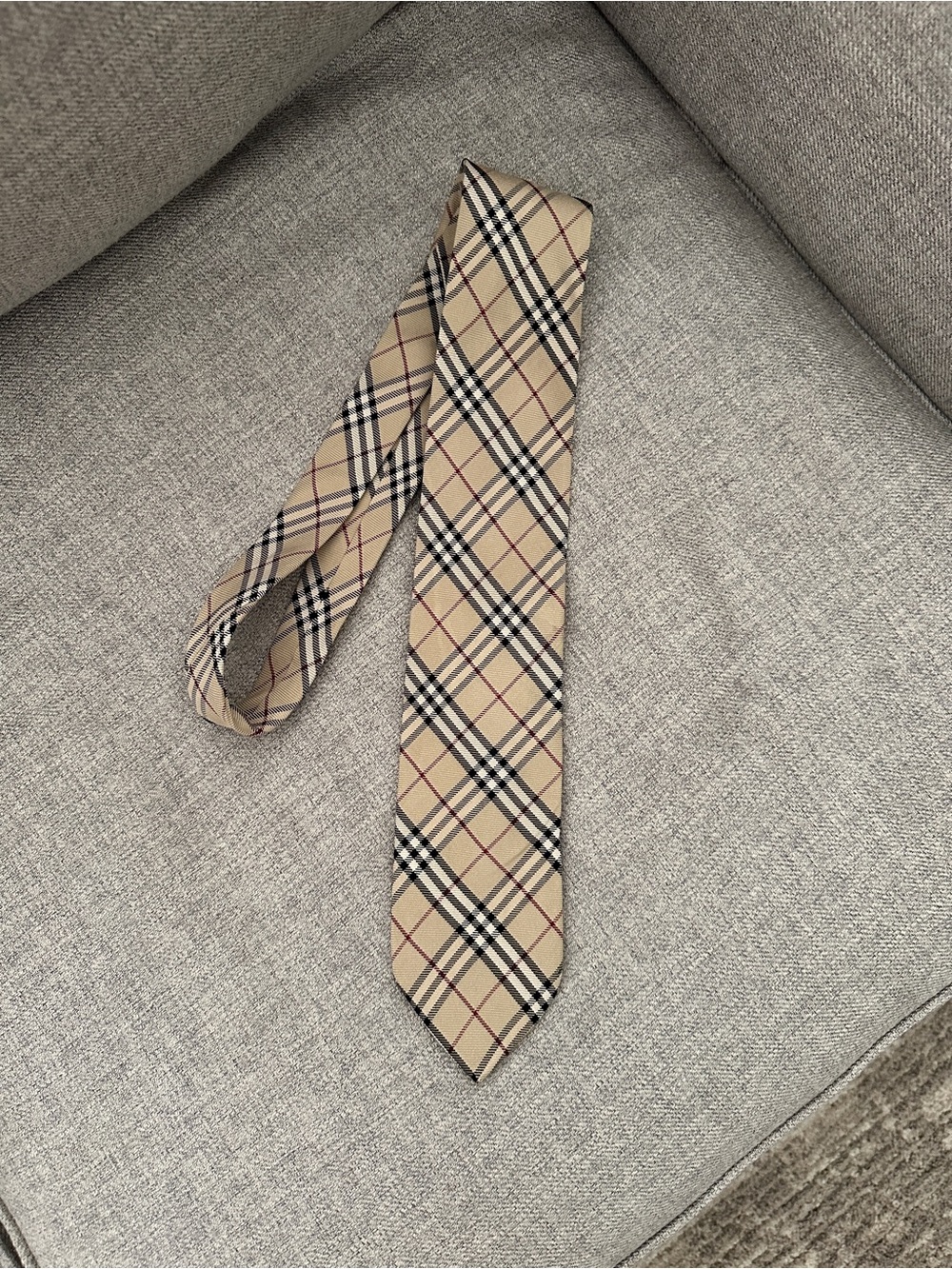 Burberry Classic Nova Check Silk Tie Beige & Black